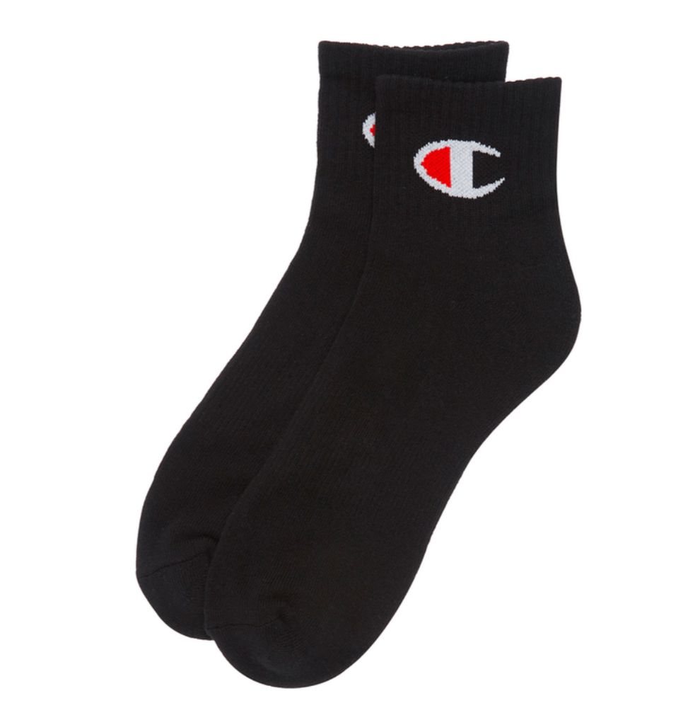 Champion Men's Quarter Black Socks.