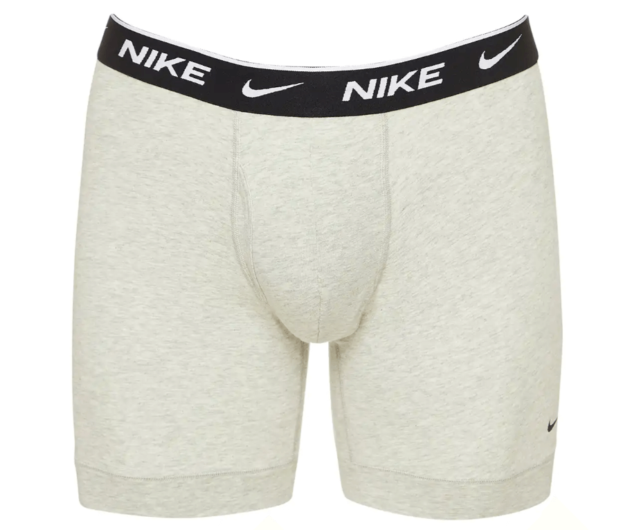 Nike Mens Everyday Cotton Stretch Boxer Briefs - White/Grey/Black