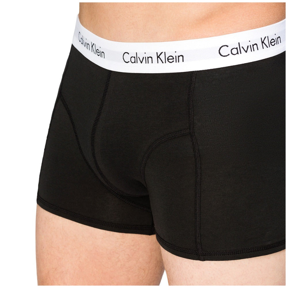 Calvin Klein Mens Cotton Classics Trunks 3-Pack – Black