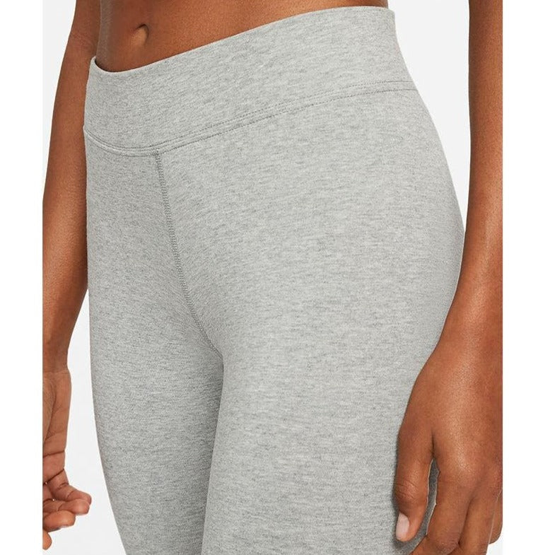 Nike Women's Sportswear Essential 7/8 Mid Rise Leggings - Dark Grey Heather/White