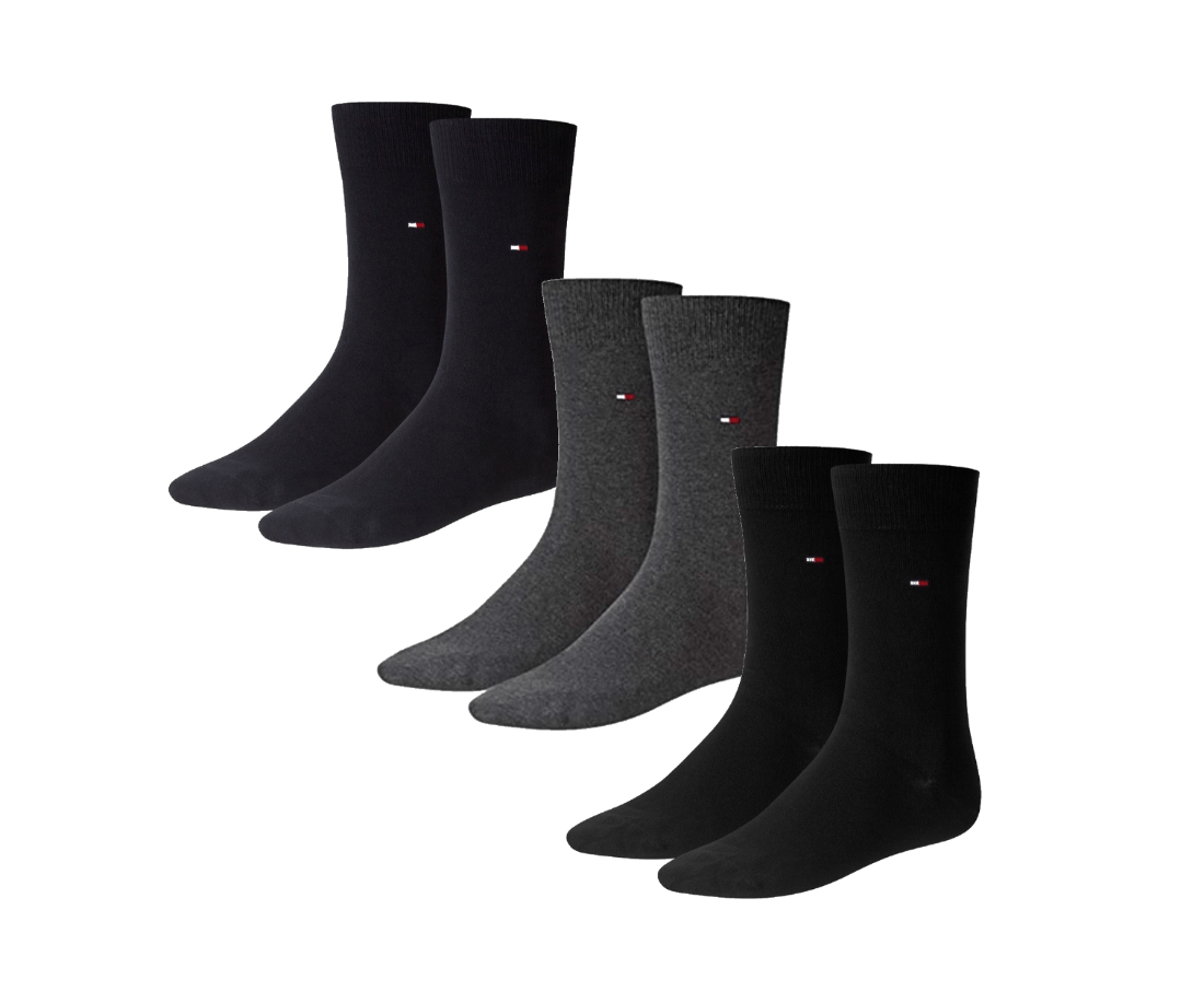 Tommy Hilfiger Men's Classic Logo Crew Socks 6 Pack