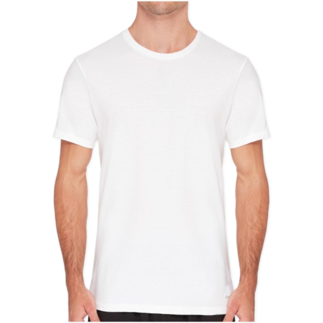 Calvin Klein Men's Cotton Classics 3 Pack Crew Neck Tees - White/White/White