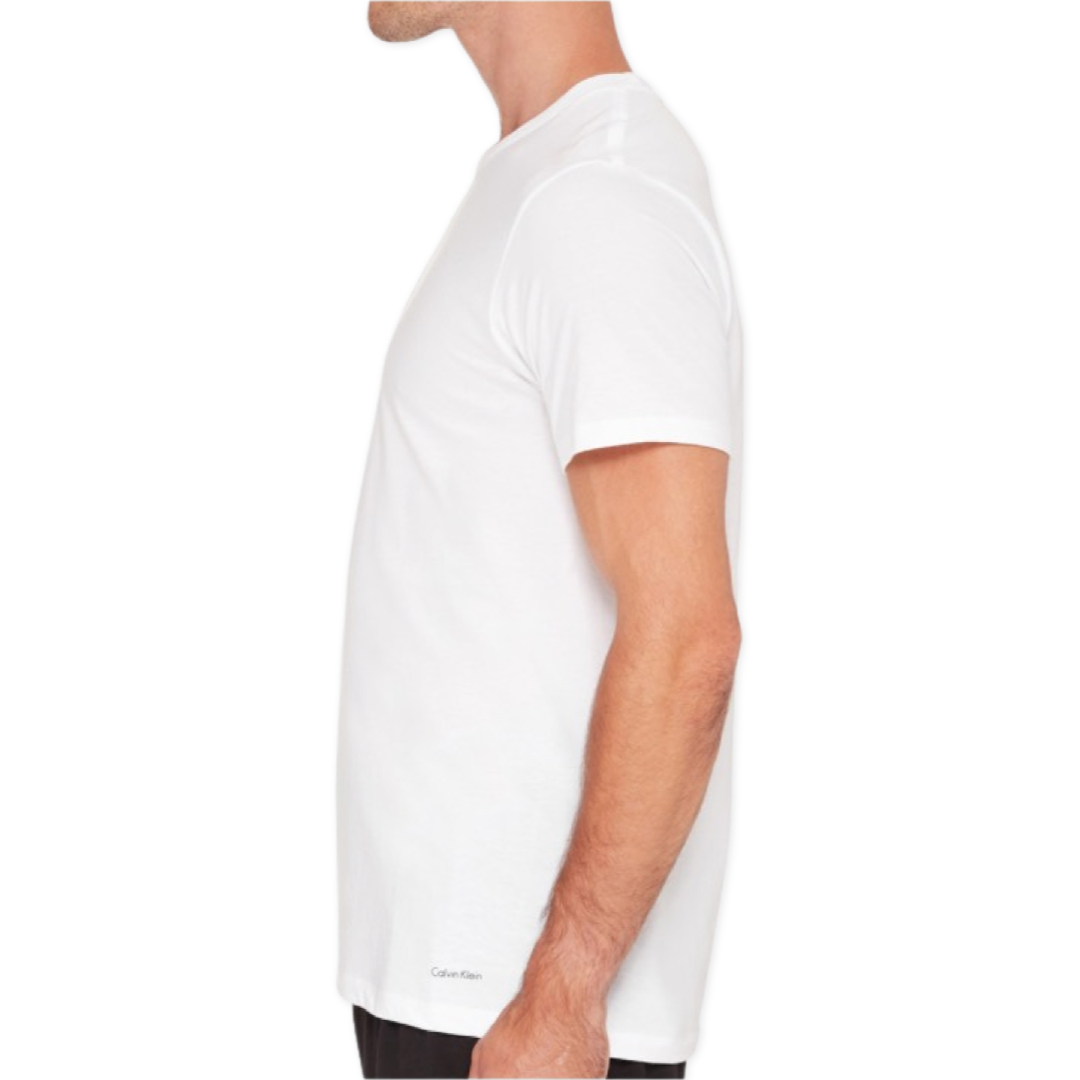 Calvin Klein Men's Cotton Classics 3 Pack Crew Neck Tees - White/White/White